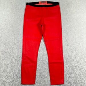 Helmut Leggings Jeans Womens 27 Skinny Pull On Mid Rise Stretch Denim‎ Red USA